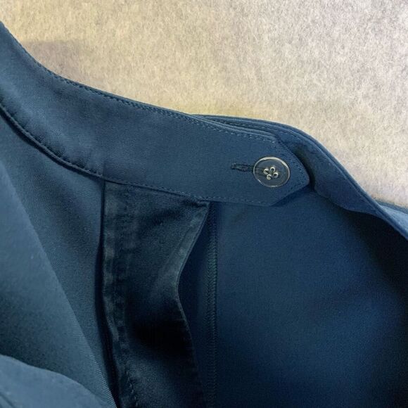 St John blue trousers dress pant womens 10 straight leg pleated office business - Picture 8 of 9